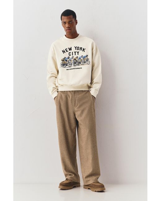 Pull&Bear Multicolor Cyclist Graphic Sweatshirt for men