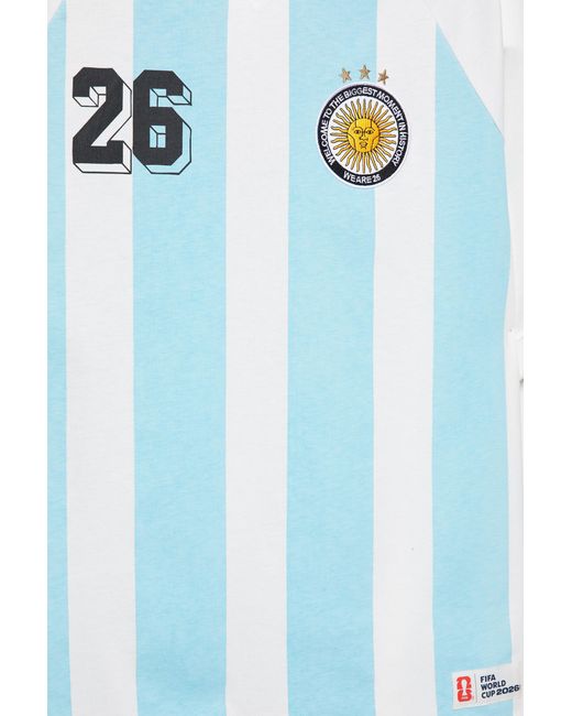 Pull&Bear Blue Argentina Fifa World Cup 26 Polo Shirt for men