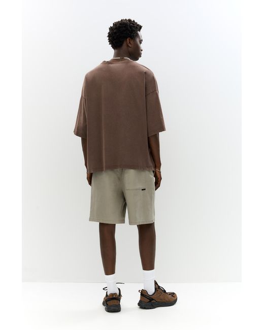 Pull&Bear Brown Basic Bermuda Shorts With Drawstrings for men