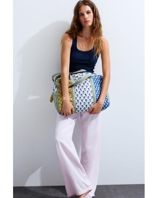 Pull&Bear Multicolor Patchwork Shopper Bag