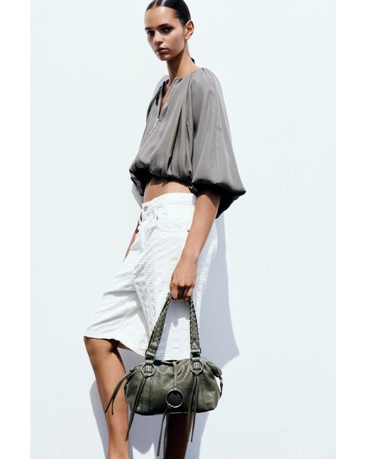 Pull&Bear Multicolor Ring Detail Shoulder Bag