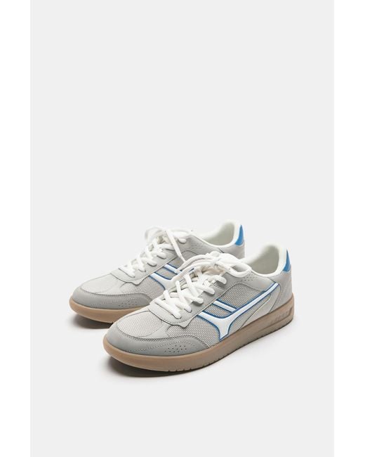 Pull&Bear Blue Retro Trainers for men