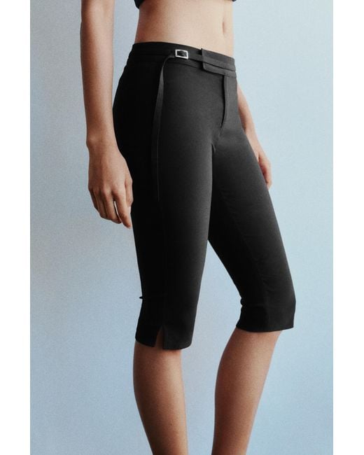 Pull&Bear Capribroek Met Riem in het Green