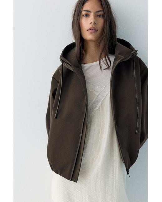 Pull&Bear Multicolor Short Hooded Raincoat