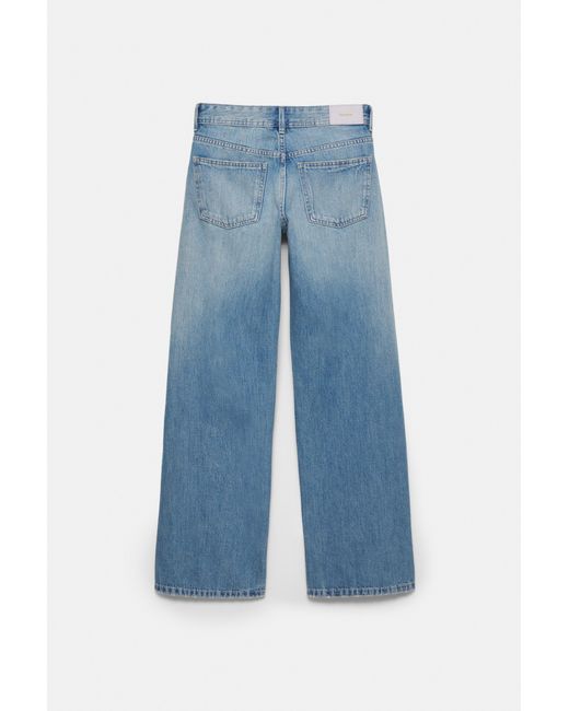 Pull&Bear Recht Model Jeans Met Lage Taille in het Blue