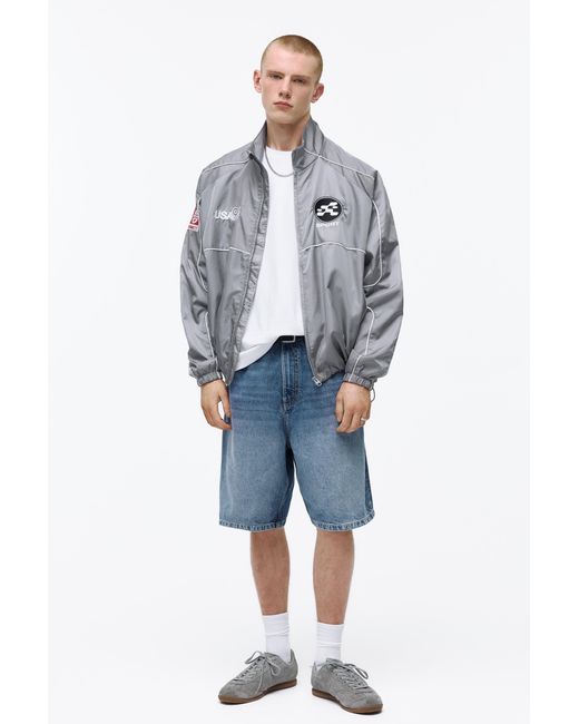 Pull&Bear Gray Stwd Contrast Seam Jacket for men