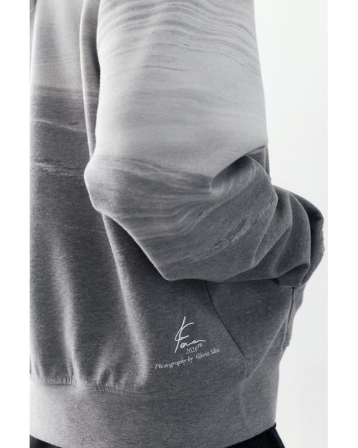 Pull&Bear Gray Interlock Zip-Up Hoodie for men