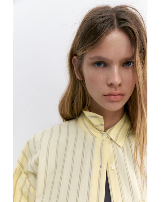 Pull&Bear Natural Striped Shirt