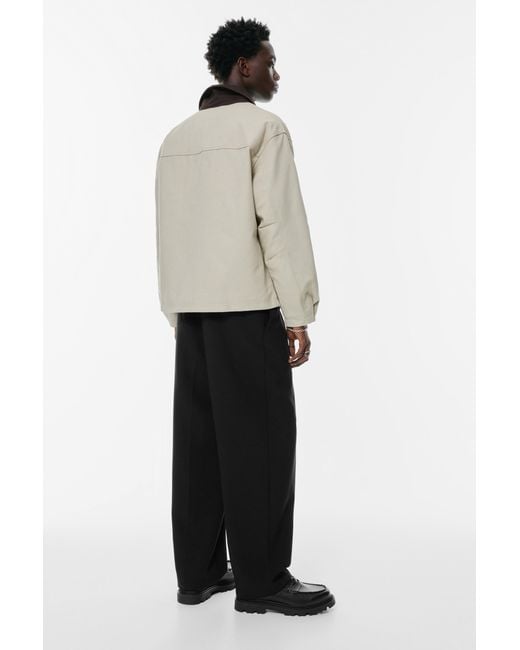 Pull&Bear Black Tailored Trousers for men