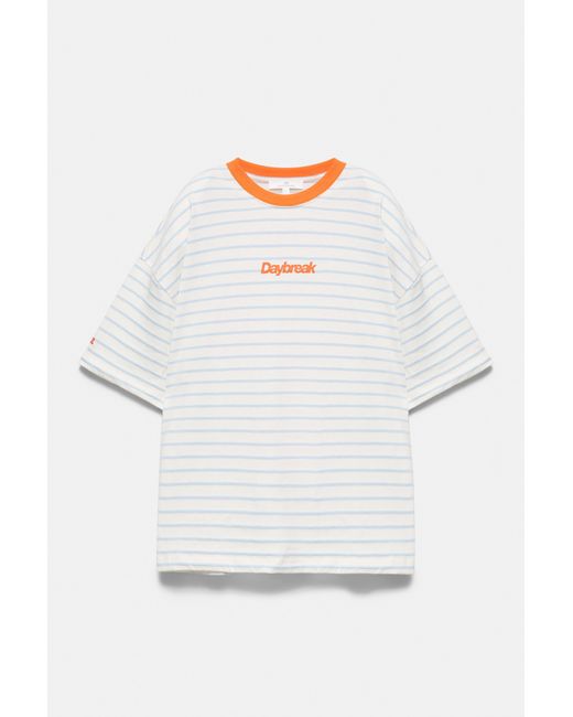 Pull&Bear Multicolor Striped Sun Graphic T-Shirt