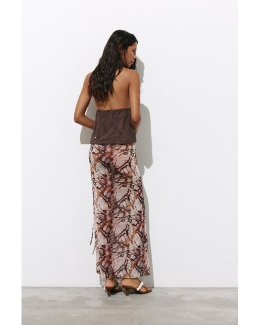 Pull&Bear Haltertop Met Lovertjes in het Brown