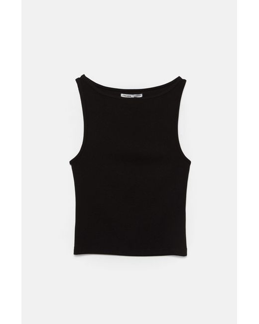 Pull&Bear Tanktop Met Boothals in het Blue