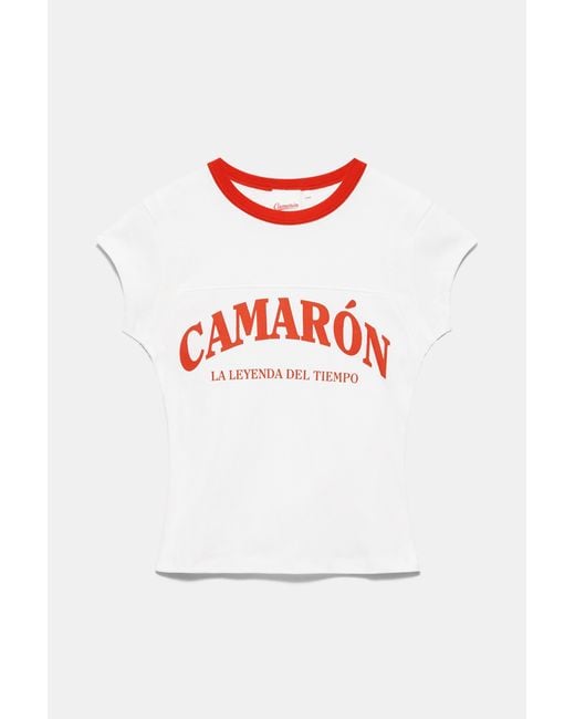 Pull&Bear Black Camaron Ribbed T-Shirt