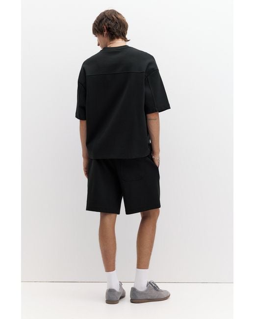 Pull&Bear Interlock Jogging Bermuda in het Black voor heren