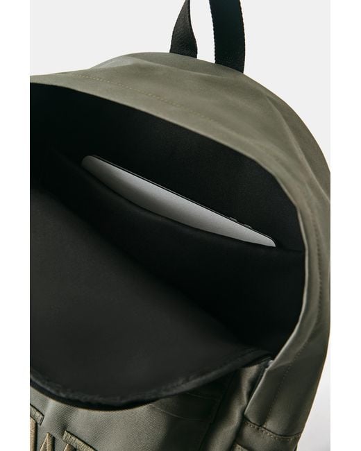 Pull&Bear Green Stwd Backpack for men