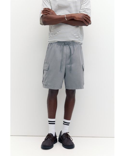 Pull&Bear Gray Cargo Bermuda Shorts for men