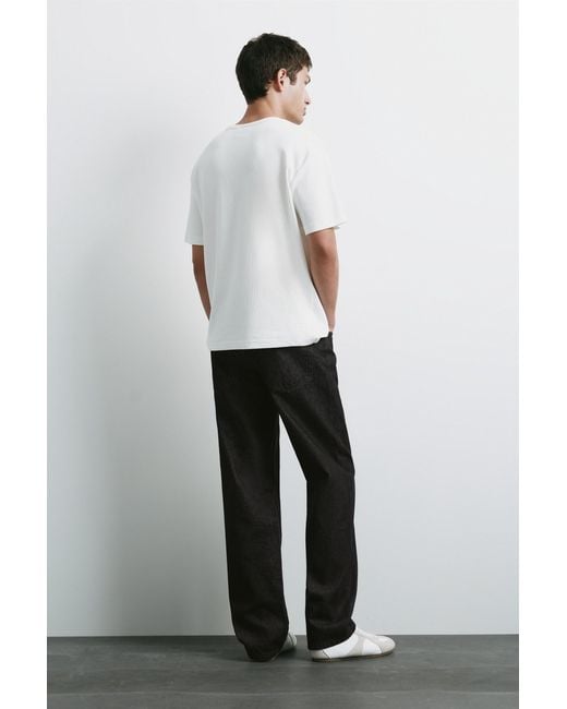 Pull&Bear White Straight-Leg Jeans for men