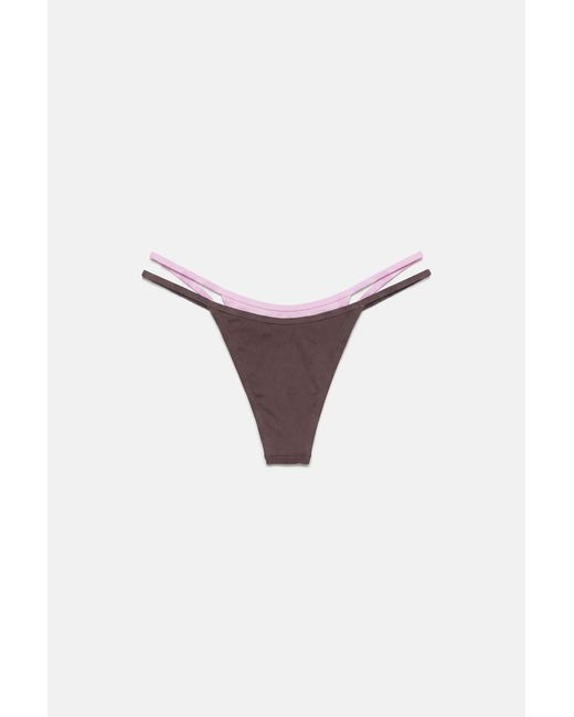 Slip Bikini Doppio di Pull&Bear in Blue
