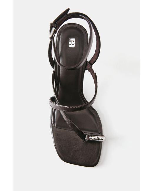 Pull&Bear Brown Heeled Sandals With Strap Detail
