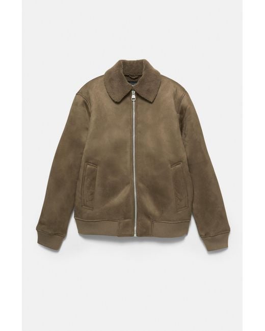 Pull&Bear Kombinierte Doubleface-Jacke in Brown für Herren