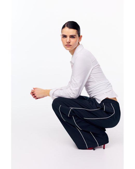 Pull&Bear Blue Contrast Tracksuit Trousers