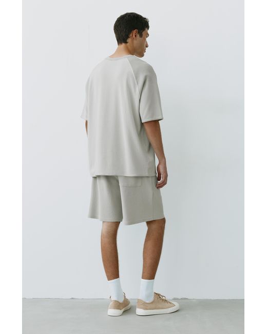 Pull&Bear Natural Short Sleeve Raglan T-Shirt for men