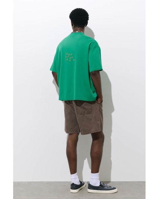 Pull&Bear Green Stwd Star T-Shirt for men