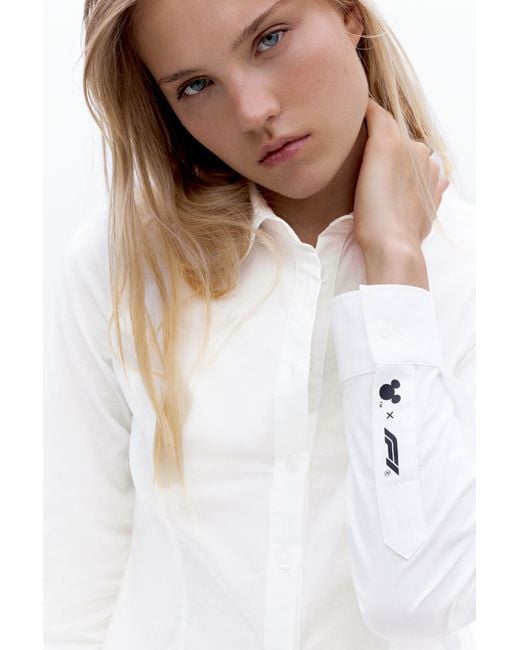 Pull&Bear White Disney X F1 Darted Shirt