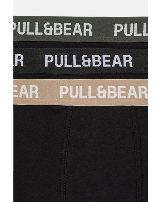 Pack 3 Boxer di Pull&Bear in Black da Uomo