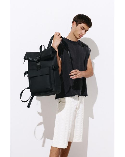 Pull&Bear Rucksack Mit Gummiertem Finish in Blue für Herren