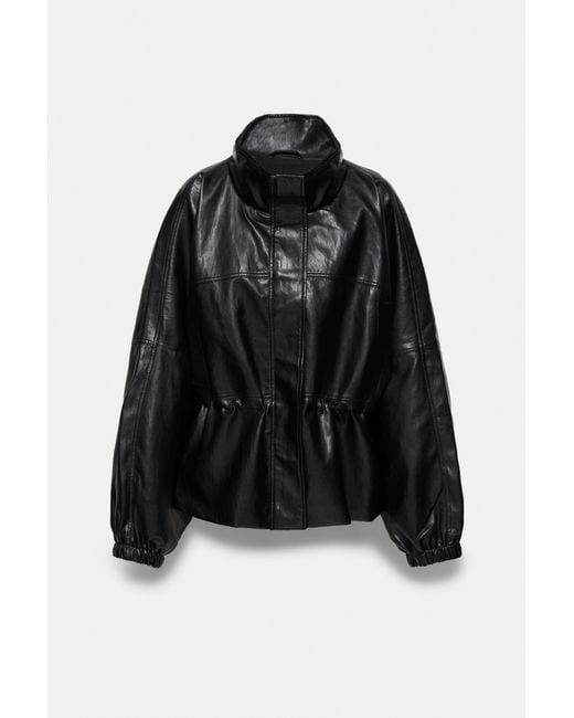 Pull&Bear Leereffect Jack Met Opstaande Kraag in het Black