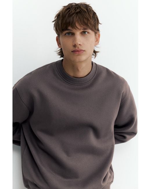 Pull&Bear Gray Relaxed Fit Sweatshirt for men