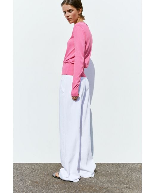 Pull&Bear Pink V-Neck Jumper