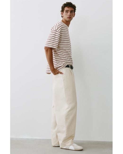Pull&Bear Multicolor Baggy Chino Trousers With Darts for men