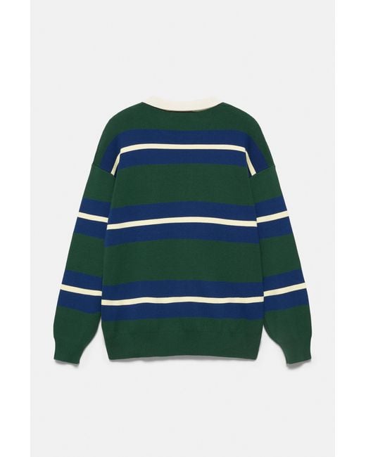Polo di Pull&Bear in Blue da Uomo