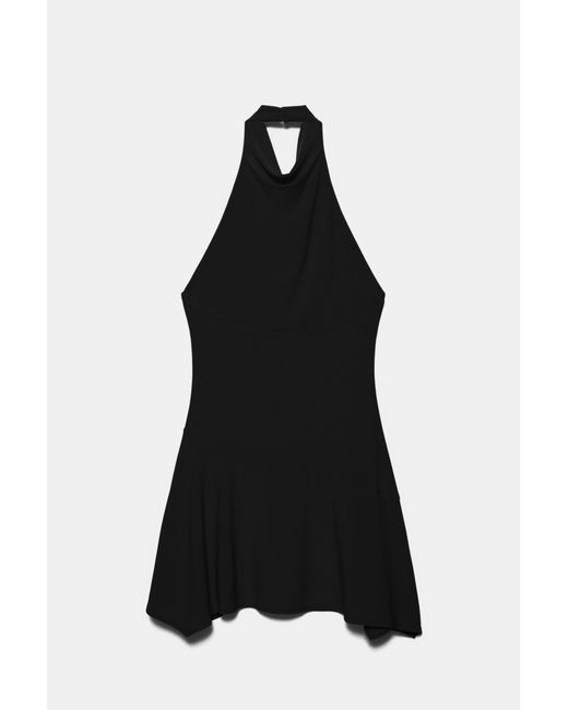 Pull&Bear Black Short Halter Dress