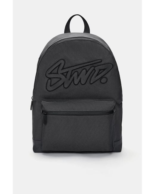 Pull&Bear Black Fabric Stwd Backpack for men