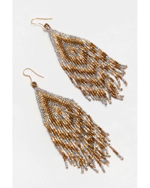 Pull&Bear White Boho-Ohrringe Mit Fransen