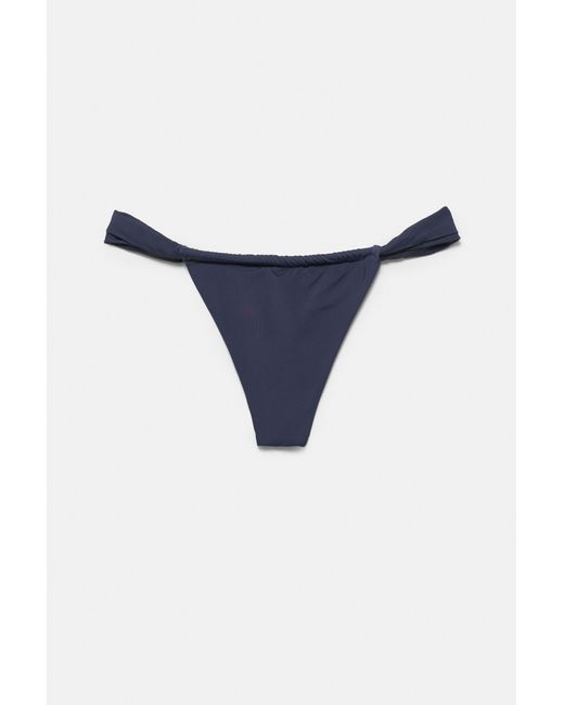 Pull&Bear Blue Floral Bikini Bottoms