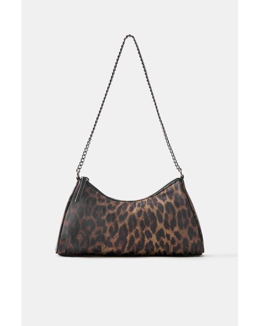 Pull&Bear White Print Shoulder Bag