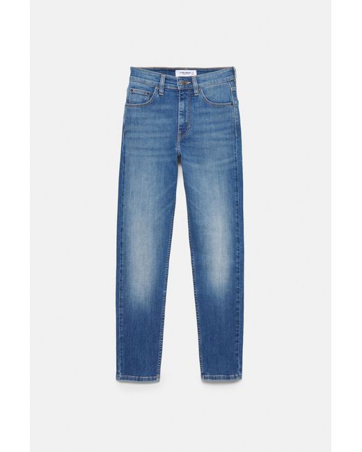 Pull&Bear Blue High-Waist Skinny Jeans