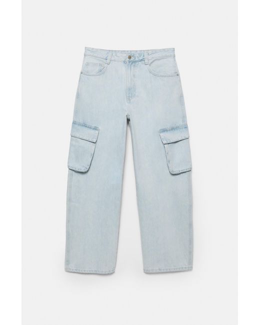 Pull&Bear Multicolor Baggy Cargo Jeans for men