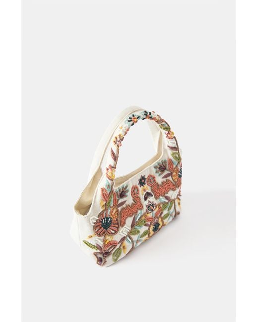 Pull&Bear Blue Beaded Handbag