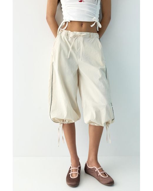 Pull&Bear Technische Capri Pofbroek in het Gray