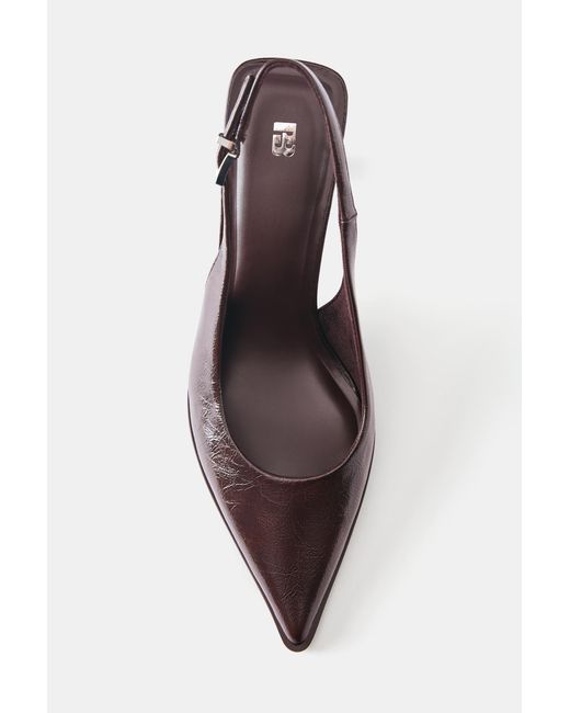 Pull&Bear White Slingback High-Heel Shoes