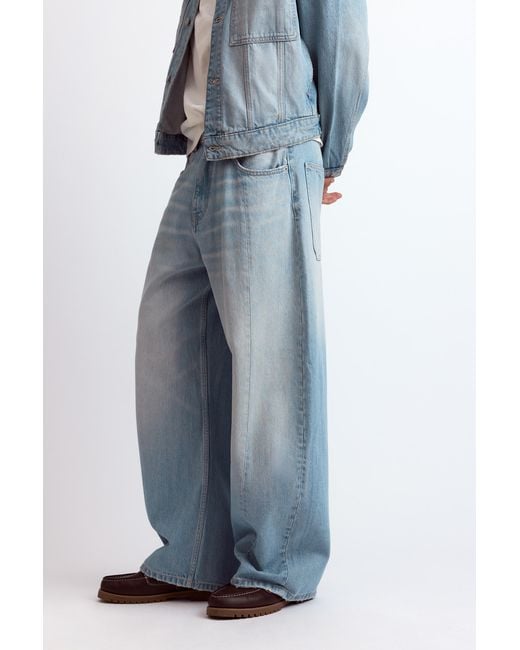 Jean Barrel Coutures Pull&Bear pour homme en coloris Blue