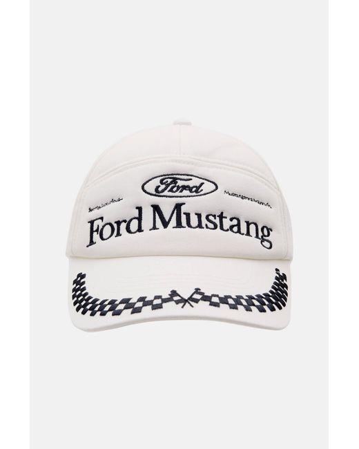 Pull&Bear White Ford Mustang Cap for men