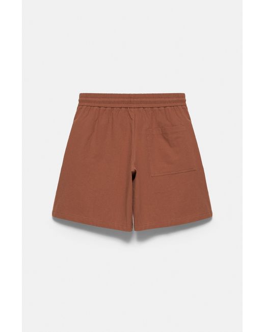 Pull&Bear Bermuda Van Crêpe in het Brown voor heren