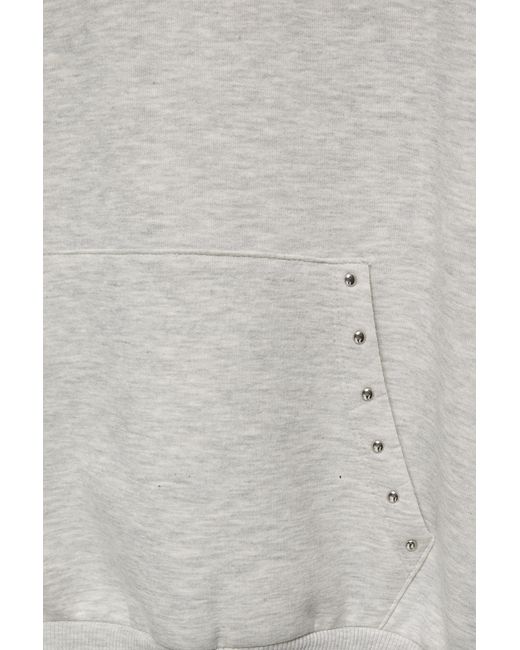 Pull&Bear Sweater Met Studs En Capuchon in het White