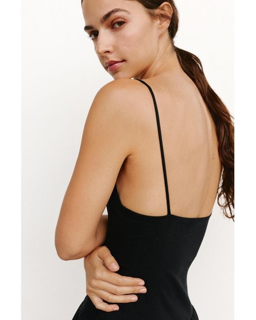 Pull&Bear Black Short Corsetry-Inspired Strappy Dress